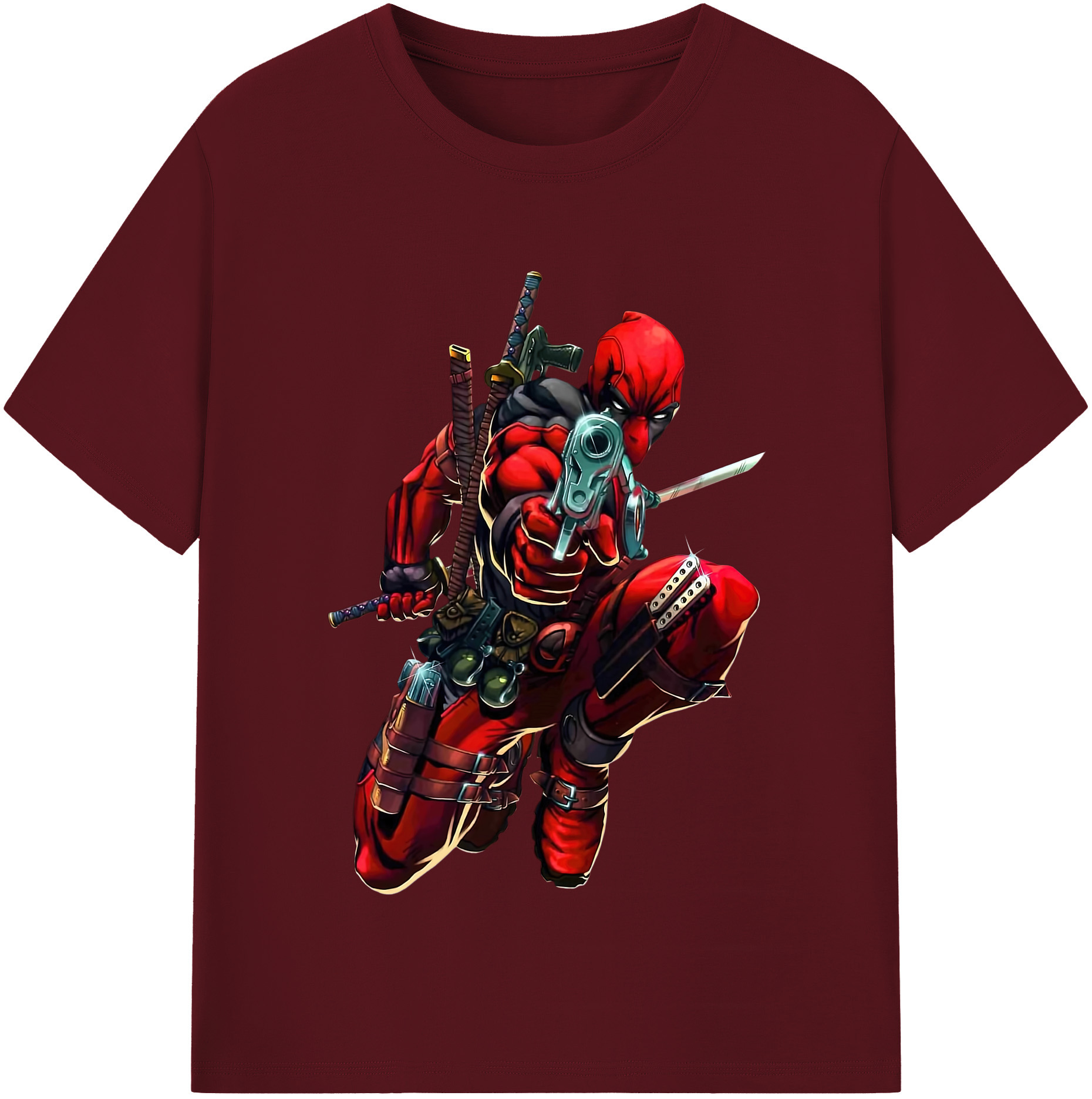 （画像用） Deadpool デッドプール 綿100％半袖Tシャツ（フロントプリント）